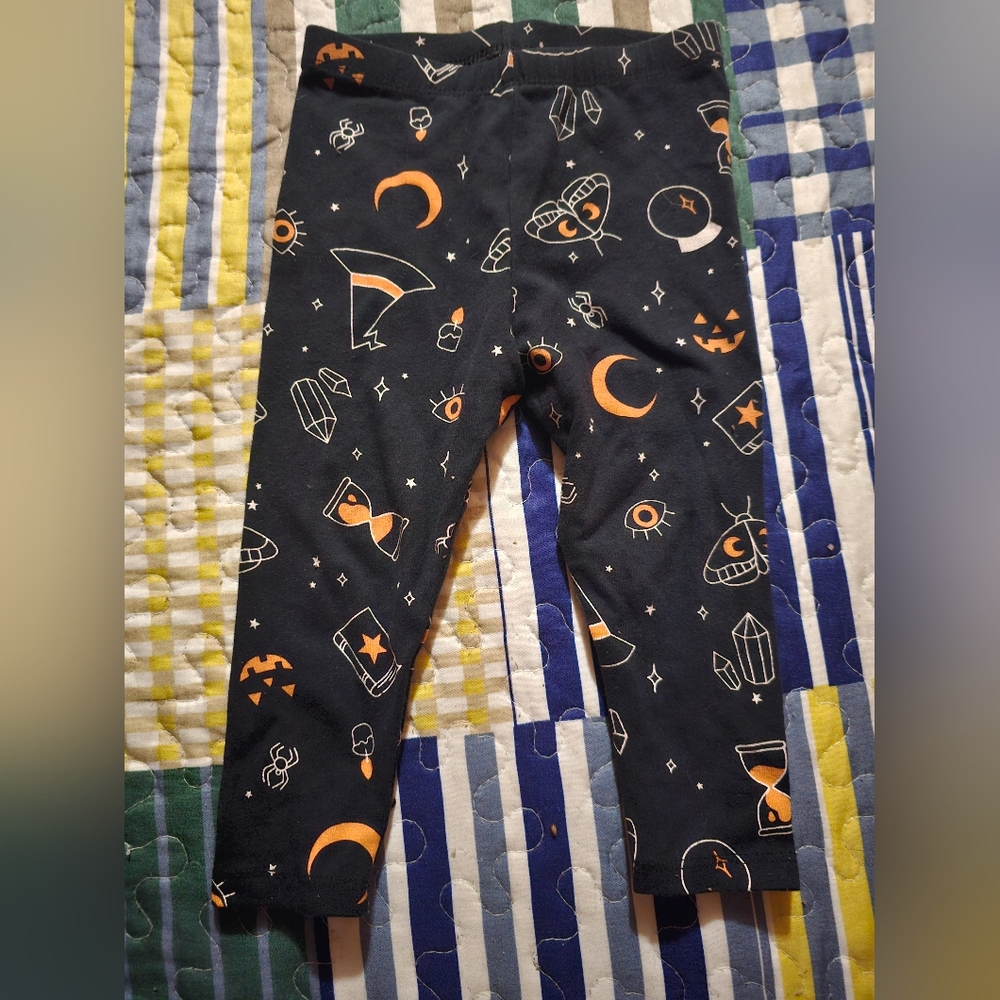 Black and Orange Halloween Leggings